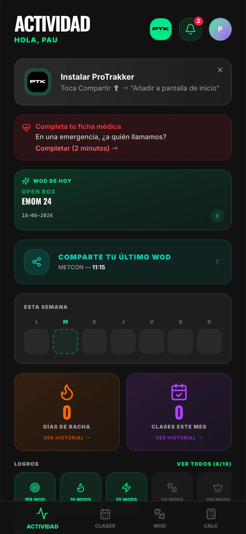 En iPhone el aviso indica pasar por Compartir para añadirla a la pantalla de inicio