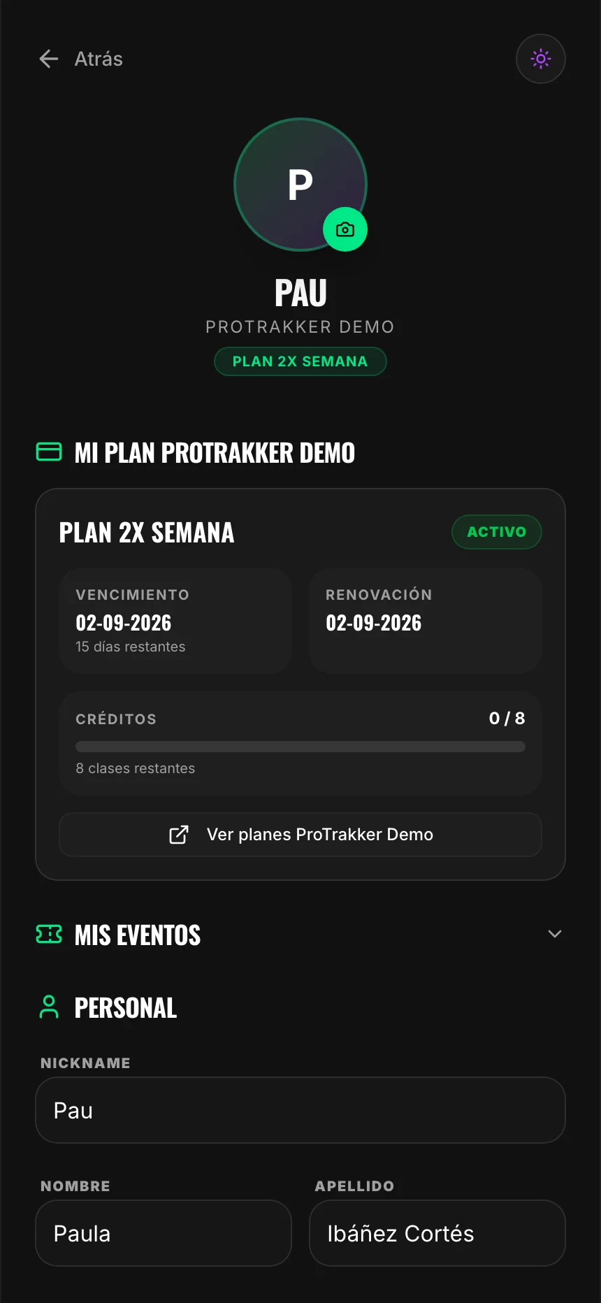 Tu perfil: foto, apodo y datos